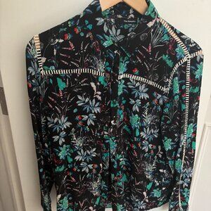 The Kooples Floral Silk Blouse